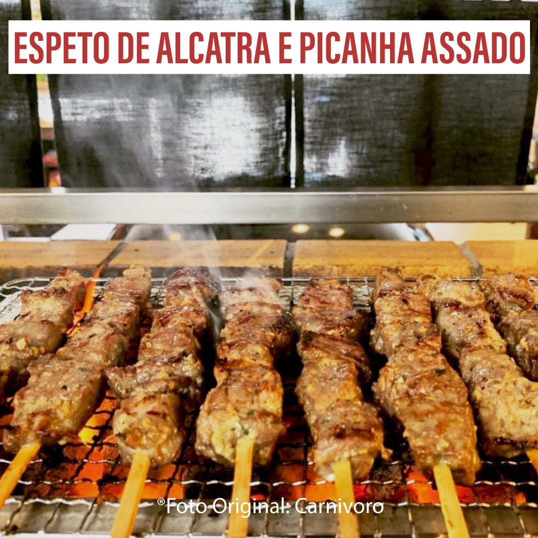 Espeto de Alcatra e Picanha Assado (5 Unidades por Pacote) /Preço com –  Boutique de Carnes Nobres CARNIVORO